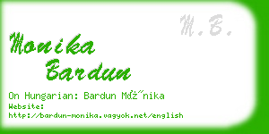 monika bardun business card